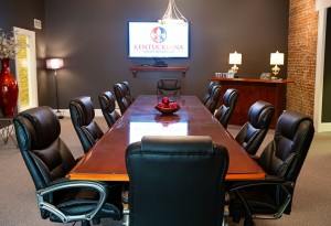 Our comfortable and complimentary conference room.